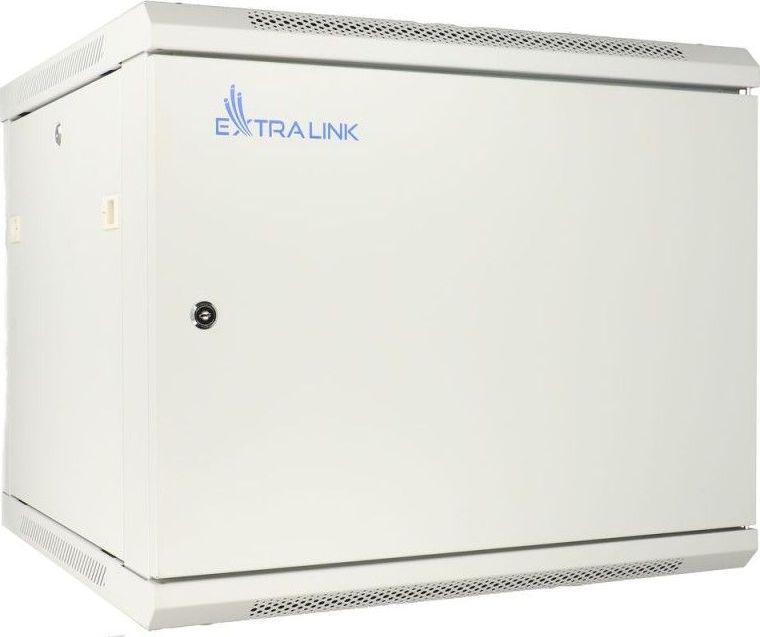 EXTRALINK 12U 600X450 ASP sieninė spintelė metalinių durų pilka