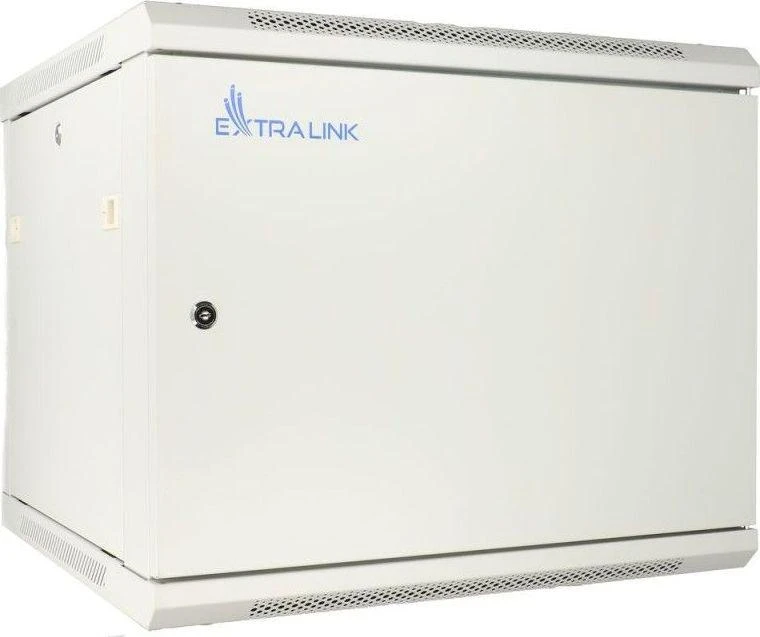 EXTRALINK 9U 600X450 ASP sieninė spintelė metalinių durų pilka