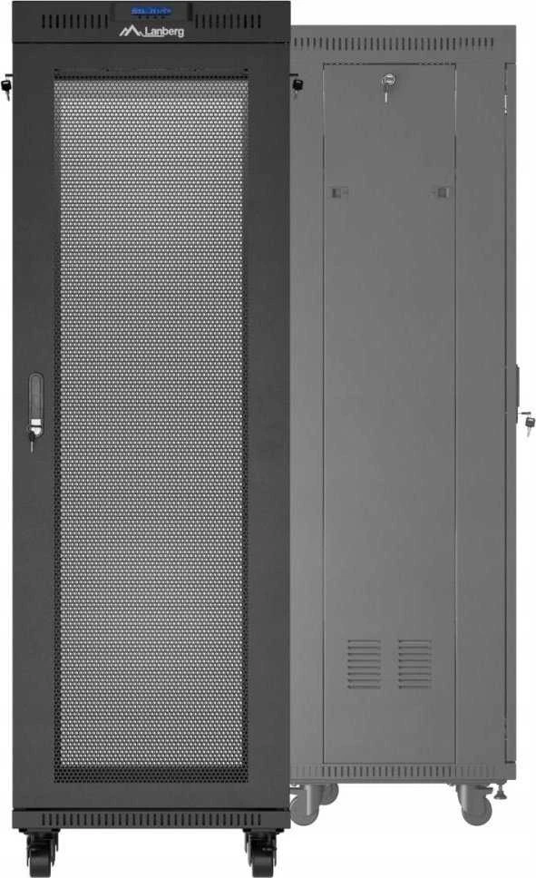 LANBERG Rack spintelė 19 laisvai stovinti 37U 800x800 plokščia pakuotė su tinklelio durelėmis LCD juodas