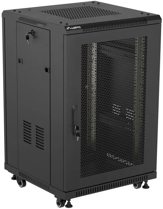 Lanberg FF01-6618-23B rack cabinet 18U Freestanding rack Juodas