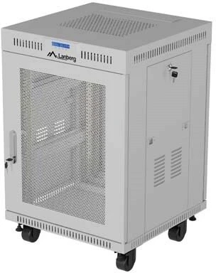 Lanberg stovima 19" 15U 600x600 pilka spinta su perforuotomis durimis LCD