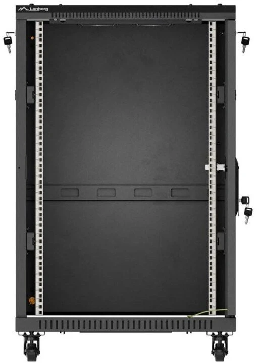 Lanberg stovima serverinė spinta 19" 18U 600x800 juoda, su stiklinėmis durimis