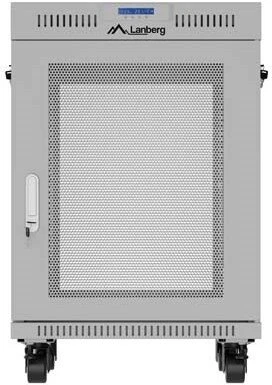 Lanberg stovima 19" 15U 600x600 pilka spinta su perforuotomis durimis LCD