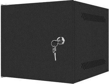 LANBERG Rack spintelė 10 colių sieninis laikiklis 6U 280x310 juodas su metalinėmis durelėmis butas paketas