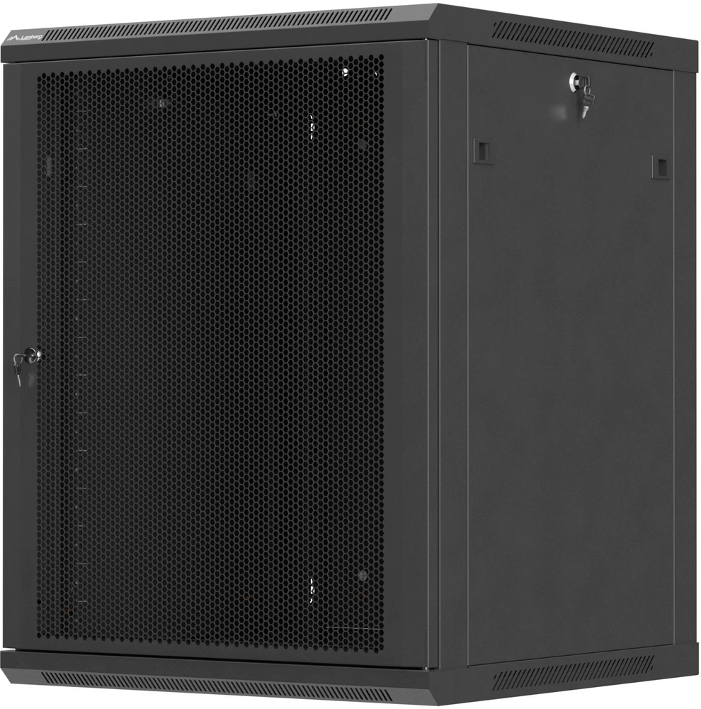 Spinta Lanberg Montavimo pakabinama rack 19'' 15U 600X600 juoda perforuotomis durimis (flat pack) (WF01-6615-23B)