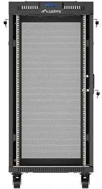 Lanberg pastatoma rack spintelė 19" 24U 600x600 juoda perforuotos durelėmis LCD V2
