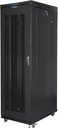 LANBERG stelažinė spintelė 19 colių laisvai pastatoma 42U 800x1200 tinklelio durys juodas plokščias paketas
