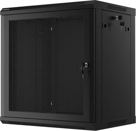 LANBERG sieninė spintelė 19 colių 12U 600x450 tinklelio durys juodas plokščias paketas