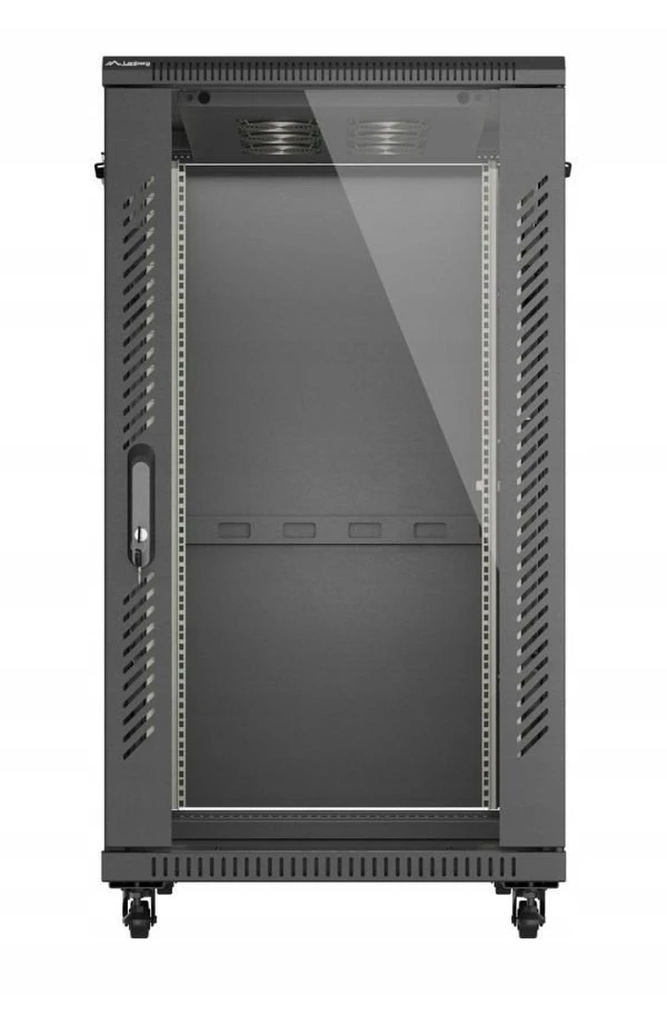Ant grindų pastatoma stelažo tipo serverio spintelė - 19 colių 22U 600x1000mm - juoda - perforuotos durys.- Lanberg FF01-6022-23B