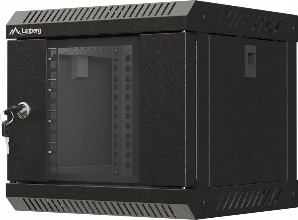 Lanberg pakabinama spintelė 19" 9U 600X450 rutulinės perforuotos durys