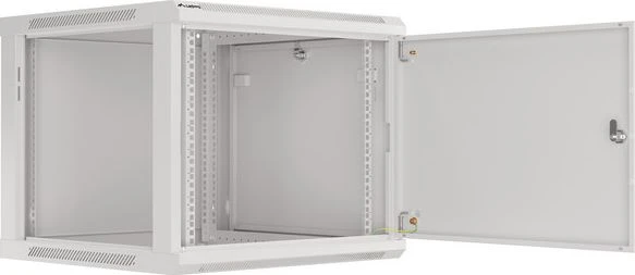 LANBERG sieninė spintelė 19 colių 9U 600x600 plieninės durys pilkas flat pack