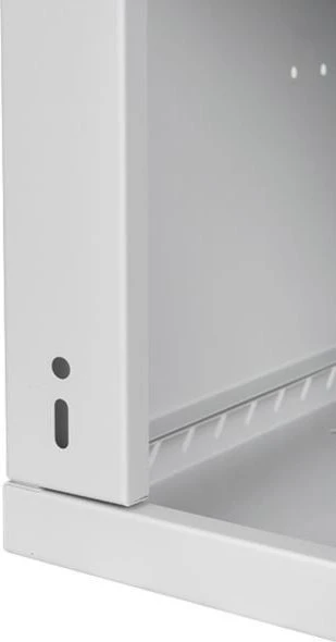 LEXI-Net 19" sieninė spinta Basic 6U 520x450, stiklinės durelės, be nugarėlės, išlankstoma, pilka