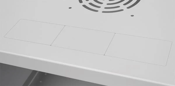LEXI-Net 19" sieninė spinta Basic 6U 520x450, stiklinės durelės, be nugarėlės, išlankstoma, pilka