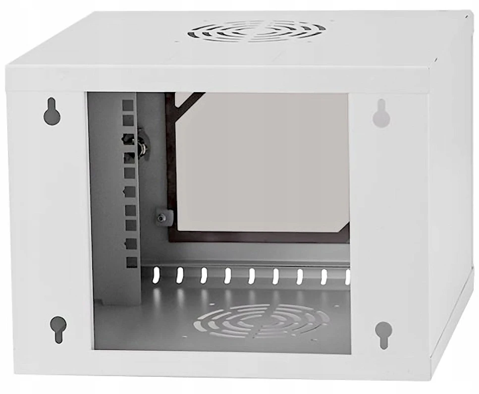 Spinta Lexi-NET LEXI-Net 10'' szafka ścienna Basic 4U 320x300, szklane drzwi, bez tyłu, spawany, pilka