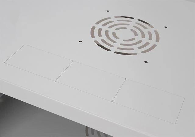 LEXI-Net 19" sieninė spinta Basic 4U 520x450, stiklinės durelės, be nugarėlės, išlankstoma, pilka