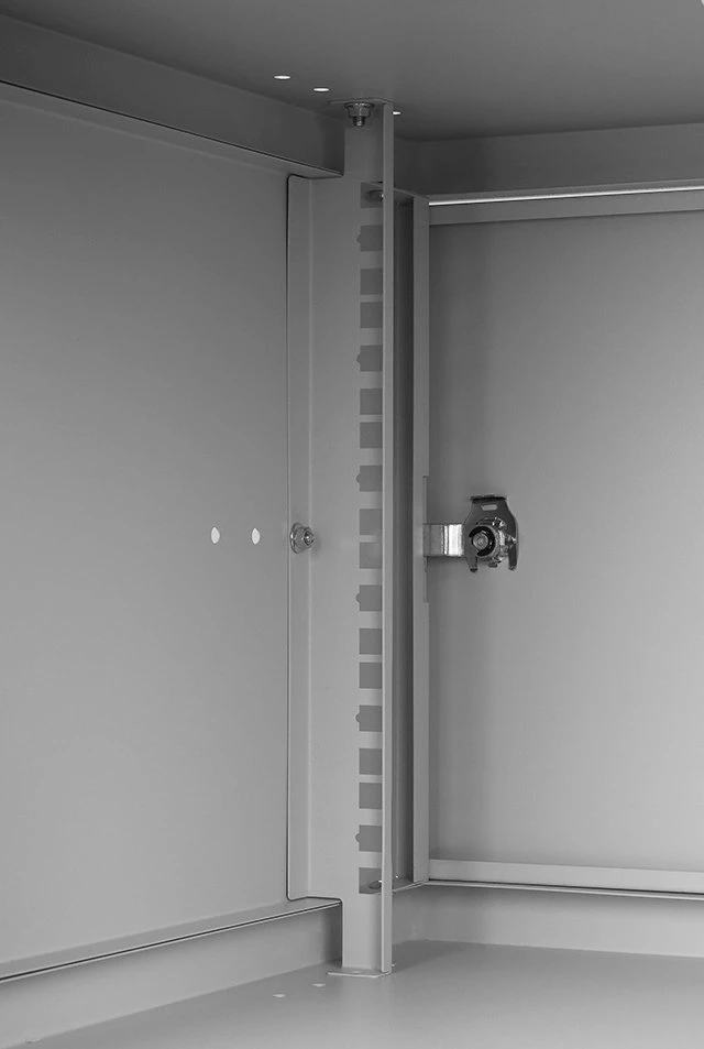 LEXI-Net 19" sieninė spinta Basic 6U 520x450, metalinės durelės, be nugarėlės, išlankstoma, pilka