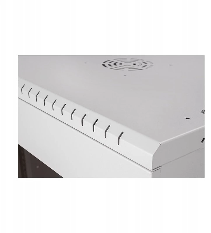 LEXI-Net 19" sieninė spinta Basic 9U 525x450, stiklinės durelės, be nugarėlės, išlankstoma, pilka