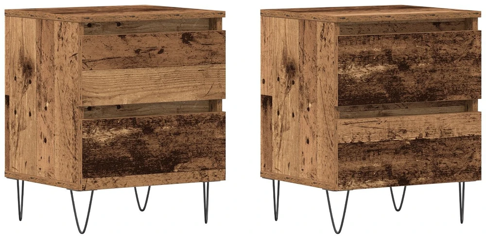 Šalia lovos spintelė 2 pcs Sena mediena 40 x 35 x 50 cm