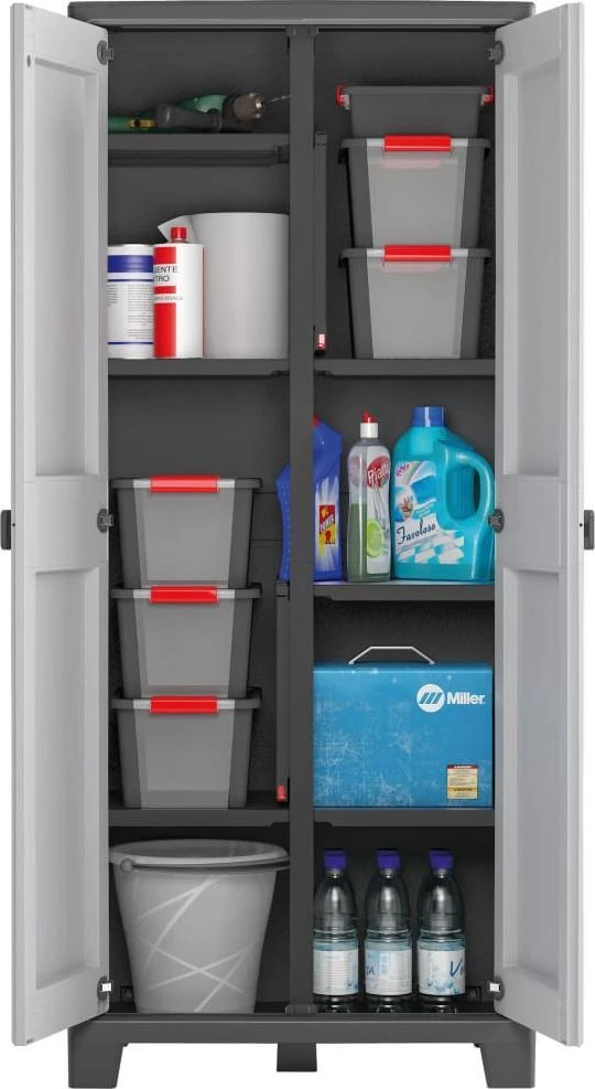 Keter Universali spintelė Titan, juodos ir pilkos spalvos, 182cm