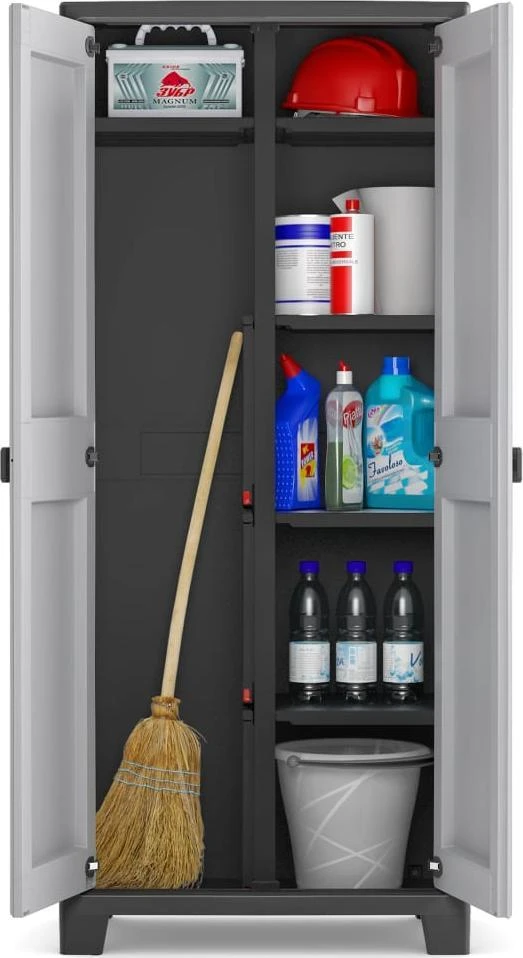 Keter Universali spintelė Titan, juodos ir pilkos spalvos, 182cm