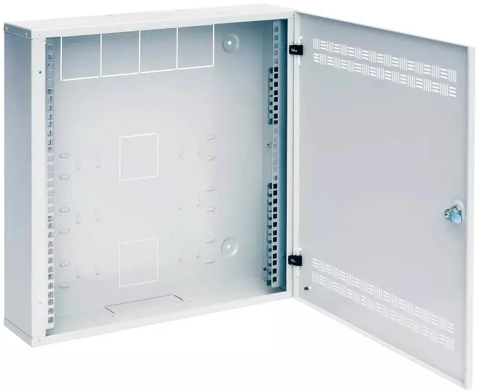 Spinta Solarix SOHO LC-18 skirstytuvas su 2U, 4U ir 11U juostelėmis 550x550x150mm balta RAL 9003 LC-18-55-15-W