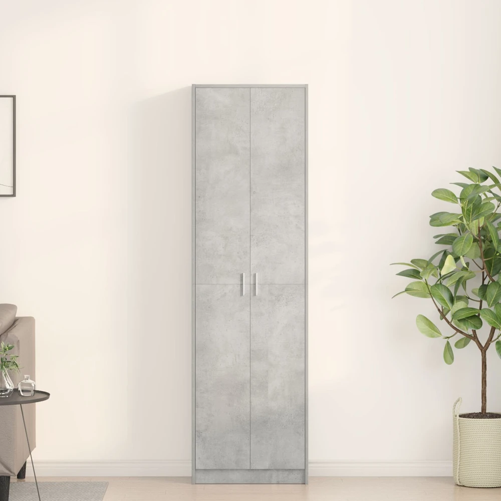 Spinta Betono pilka 55 x 25 x 189 cm Apdirbta mediena