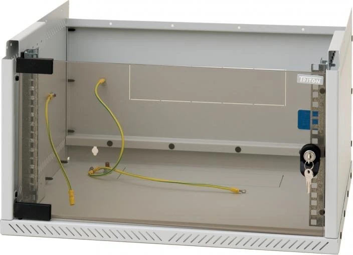 TRITON 19" vientisa spintelė 9U/400mm – išdėstyta PLOKŠČIAUS PAKUOTĖS