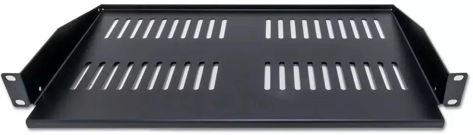 XtendLan 19" prailginta lentyna su perforacija 1U/280mm, keliamoji galia 25kg, juoda
