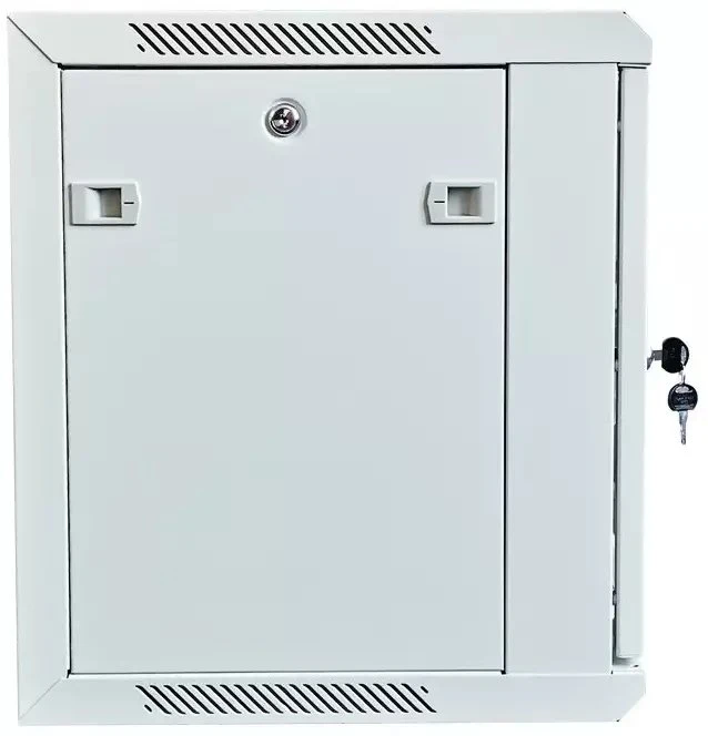 XtendLan 19" sieninė spintelė 12U 600x450, keliamoji galia 60 kg, stiklinės durys, virintos, pilkos spalvos
