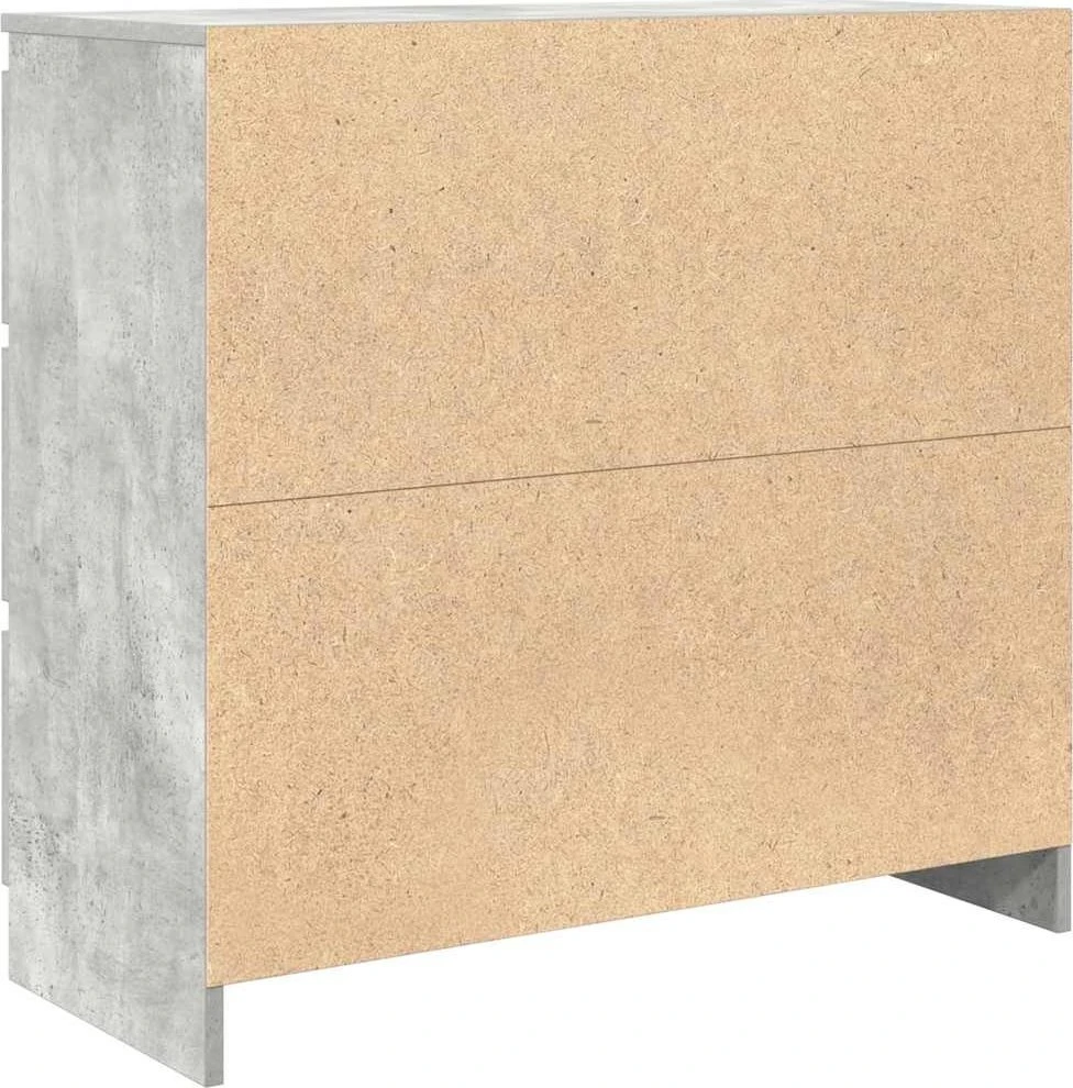 Šoninė spintelė, betono pilka, 80x35x76 cm, apdirbta mediena