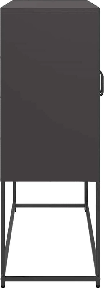 Šoninė spintelė, juodos spalvos, 100,5x39x107cm, plienas