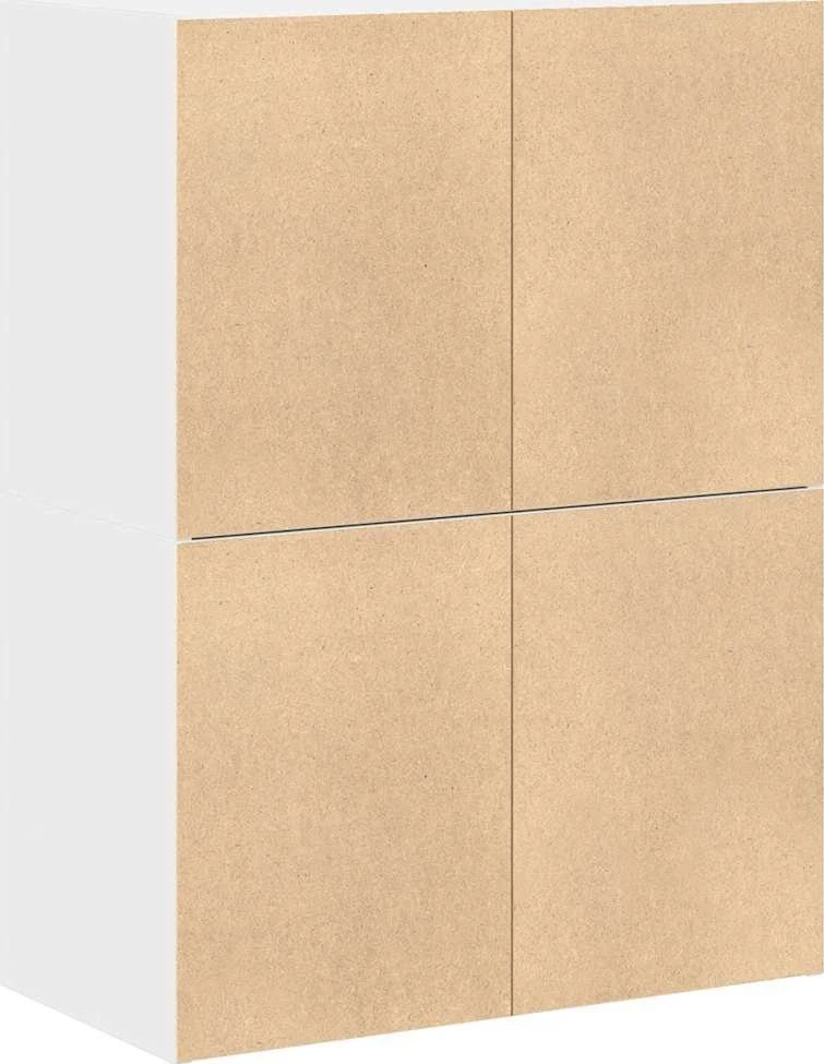 Spintelės su 4 stalčiais, 2 vnt., baltos, 60x31x40 cm, mediena