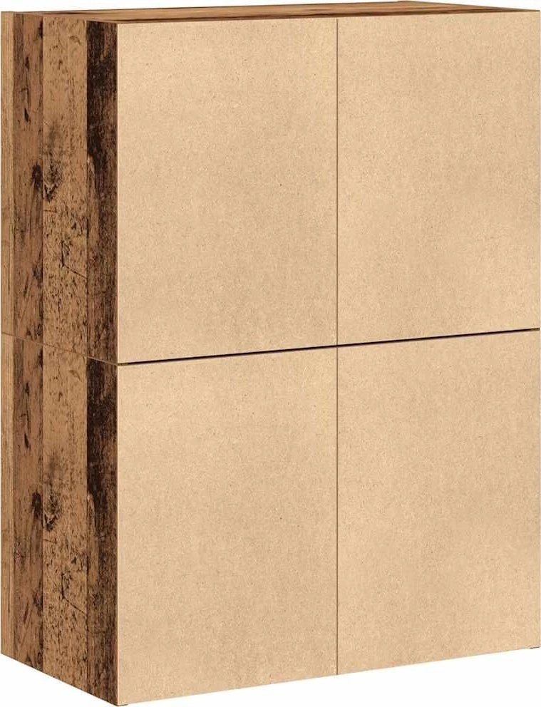 Spintelės su 4 stalčiais, 2 vnt., medienos, 60x31x40cm, mediena