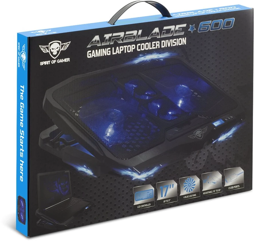 Spirit Of Gamer Vėsinimo Stovas Airblade 600 Mėlyna