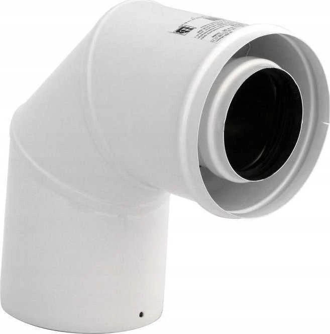 SpiroFlex 80/125 dvigubos sienelės alkūnė 90 balta 2 SIENĖ ALKŪNĖ BALTA 90
