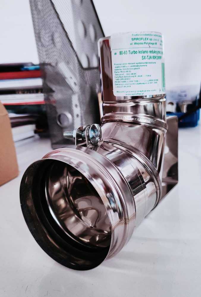 SpiroFlex 80-60 TURBO REDUCTION ALBOW (N) 90 SU STOVE // RSK.SX-TJN80KS90RP