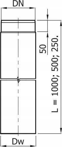 SpiroFlex Juodas vamzdis 160 0,25 m