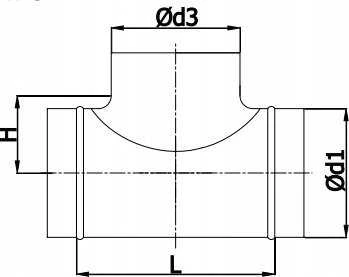 SpiroFlex Trójnik DN 160, 90°