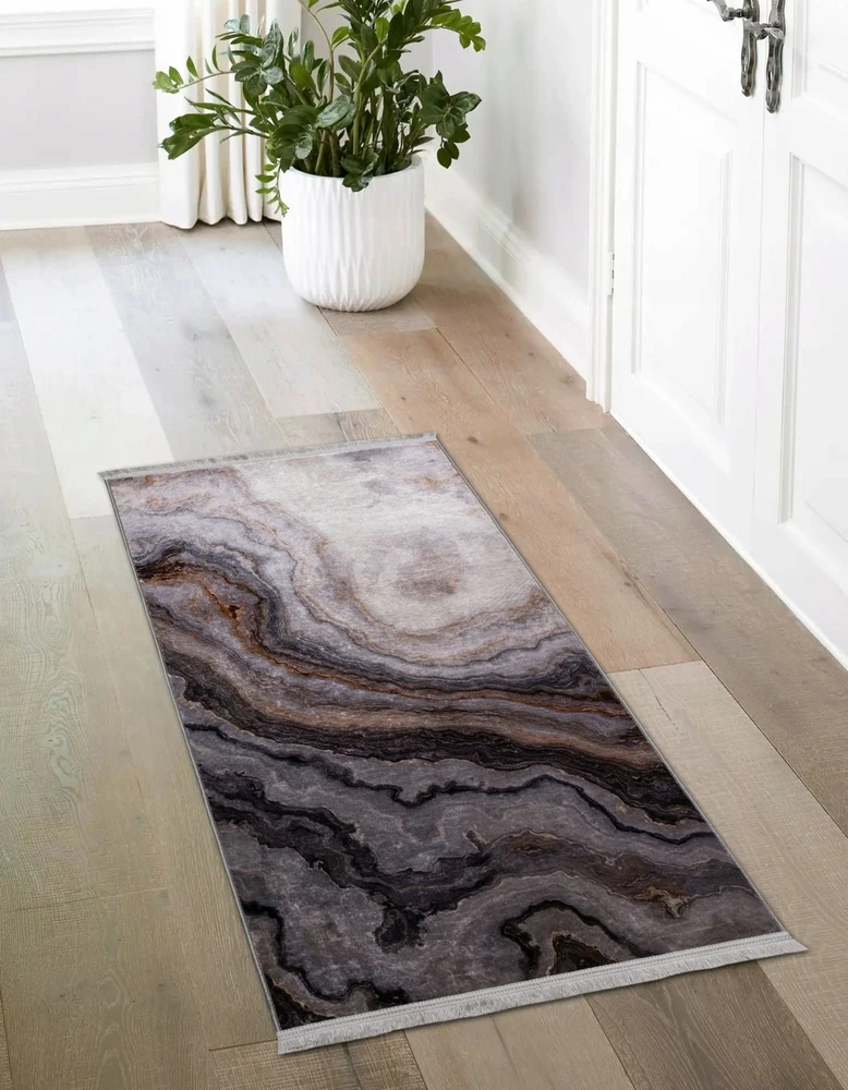 Kilimas Splendid AGAT Printed, pilkas, 140 cm x 80 cm