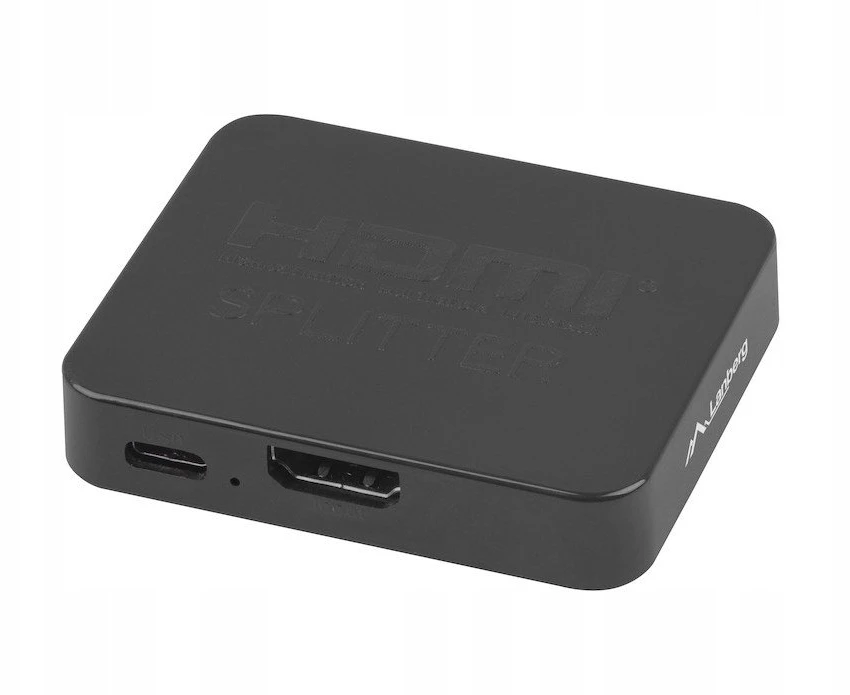 Lanberg vaizdo skirstytuvas iš HDMI į 2X HDMI 4K, USB-C prievadas, juodas | SPV-HDMI-1002