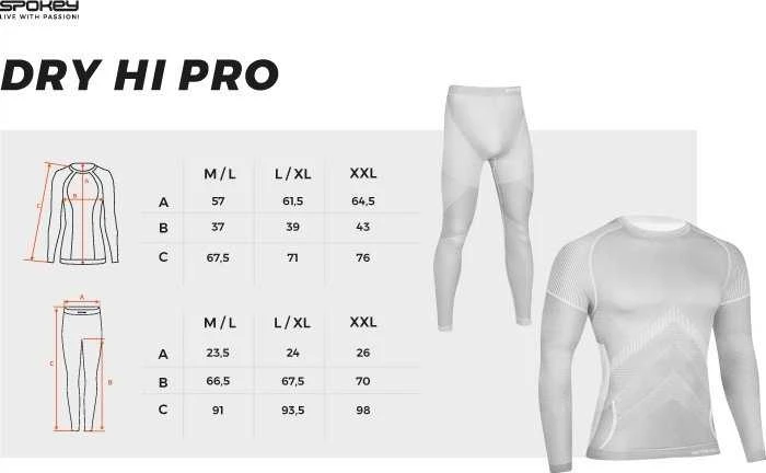 Spokey Dry Hi Pro M 6114300000 Termoaktyvios kelnės