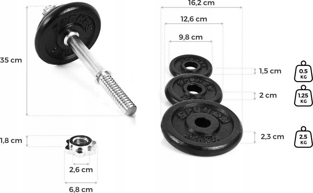 Hanteliai Spokey  2 x 10 kg