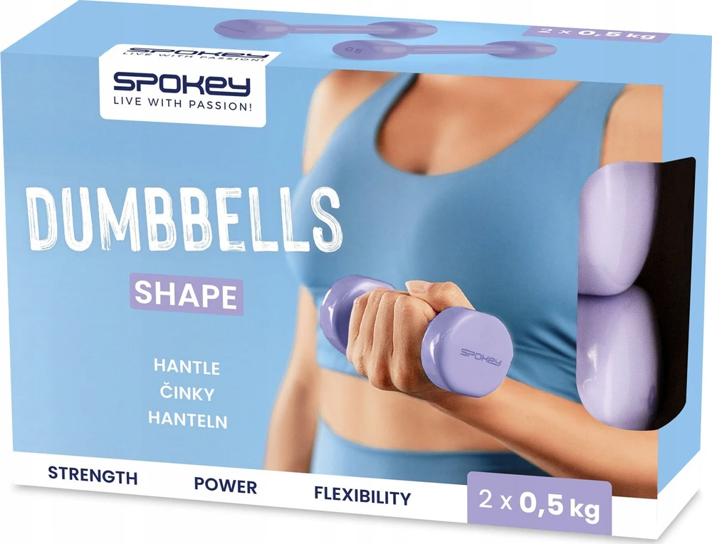 Vinilinių hantelių rinkinys Spokey SHAPE 2x 0,5kg