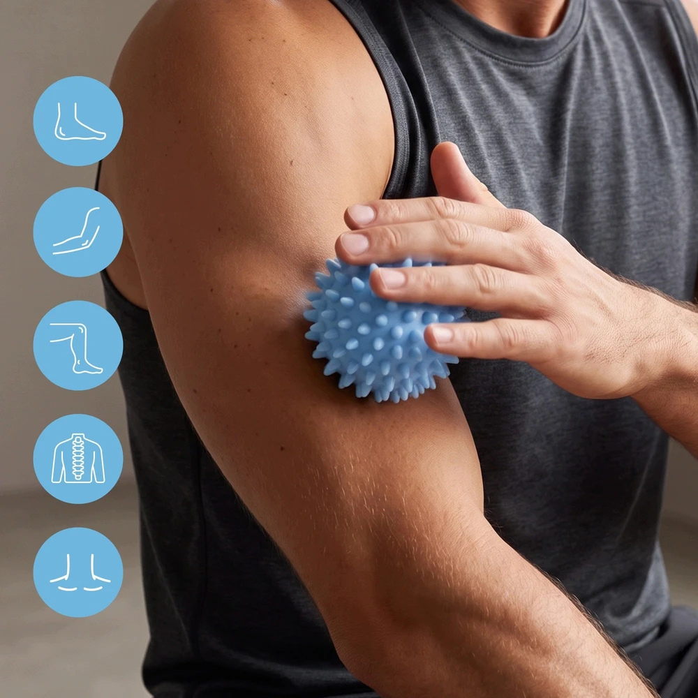Massage ball with nodules 7 cm Spokey PIN