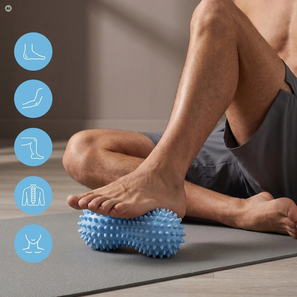 Double massage ball with nodules Spokey DOUBLE PIN