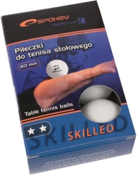 Stalo teniso kamuoliukai Skilled Spokey 6vnt. balti