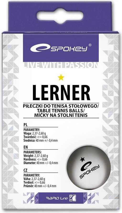 Stalo Teniso Kamuoliukai Spokey LERNER, Balti