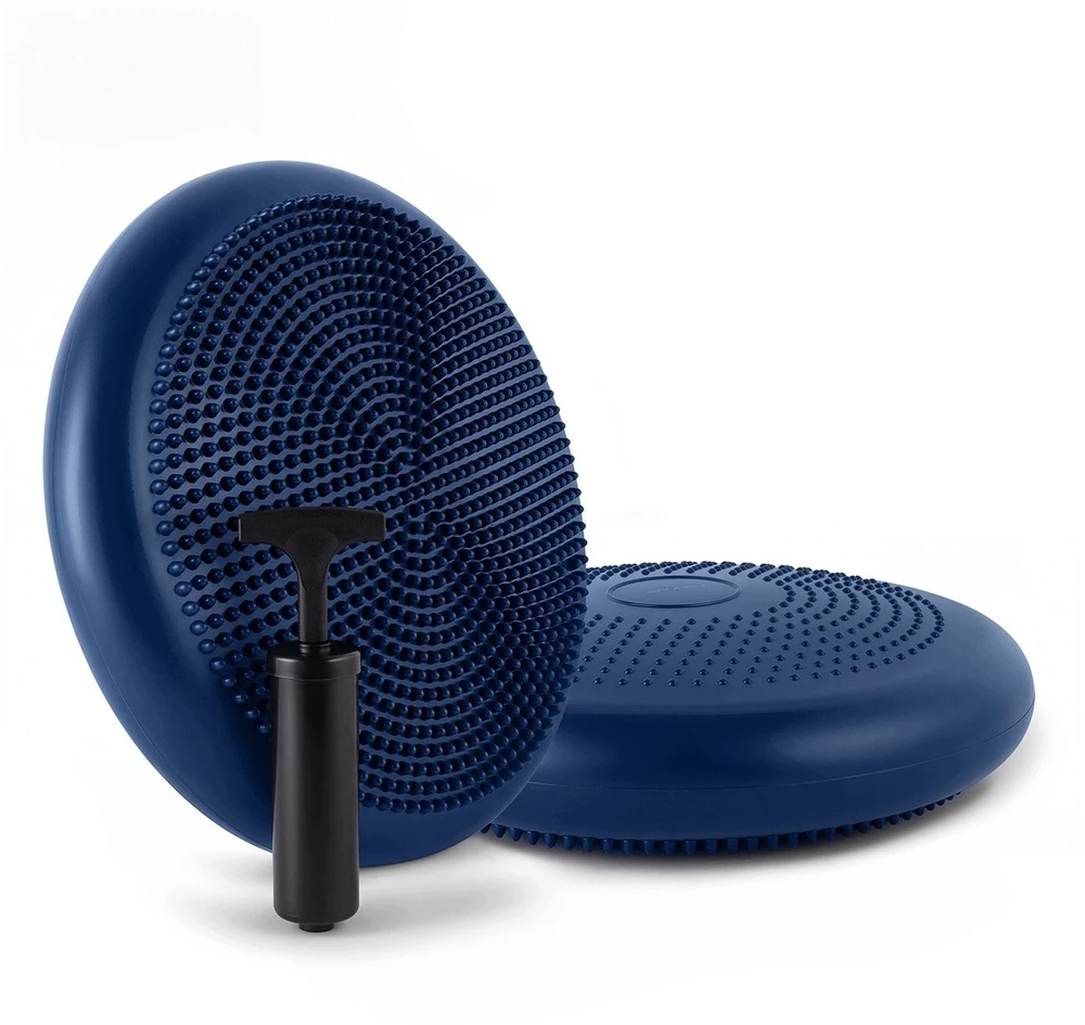 Spokey Balansinė pagalvė dvipusė su pompa FIT SEAT (Balansinė pagalvė dvipusė su pompa Spokey FIT SEAT)