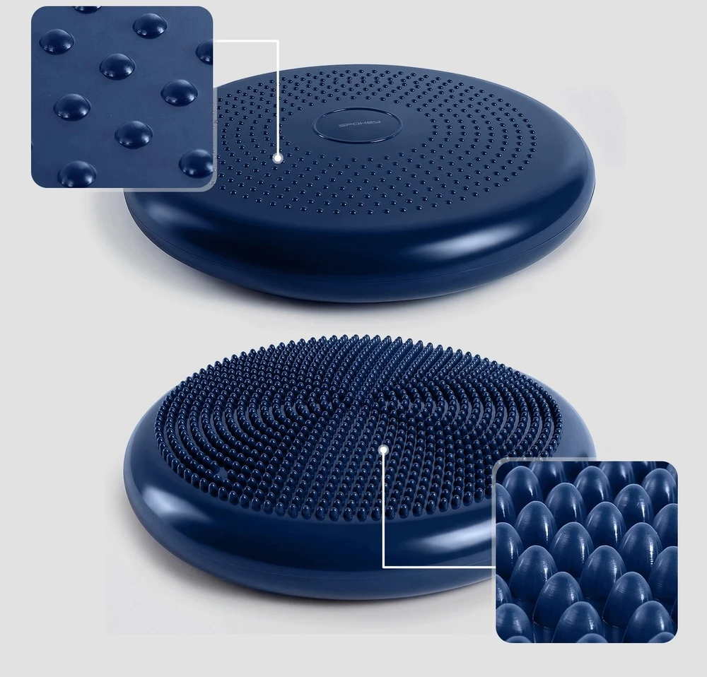 Spokey Balansinė pagalvė dvipusė su pompa FIT SEAT (Balansinė pagalvė dvipusė su pompa Spokey FIT SEAT)