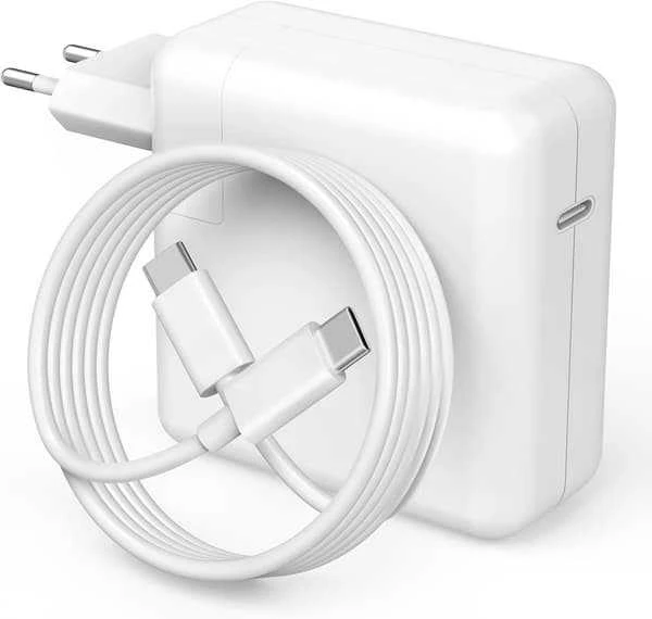 Baltas Sponge C1 įkroviklis su USB-C laidu